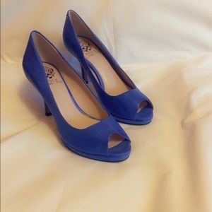 Vince Camuto heel in the style “Patent Leather Peep Toe”